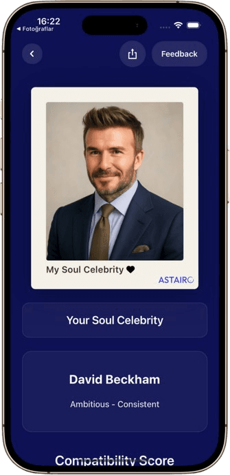 ASTAIRO App Soulmate Result - AI-Powered Predictions